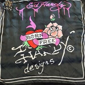 Ed Hardy Born Free Graphic Scarf
